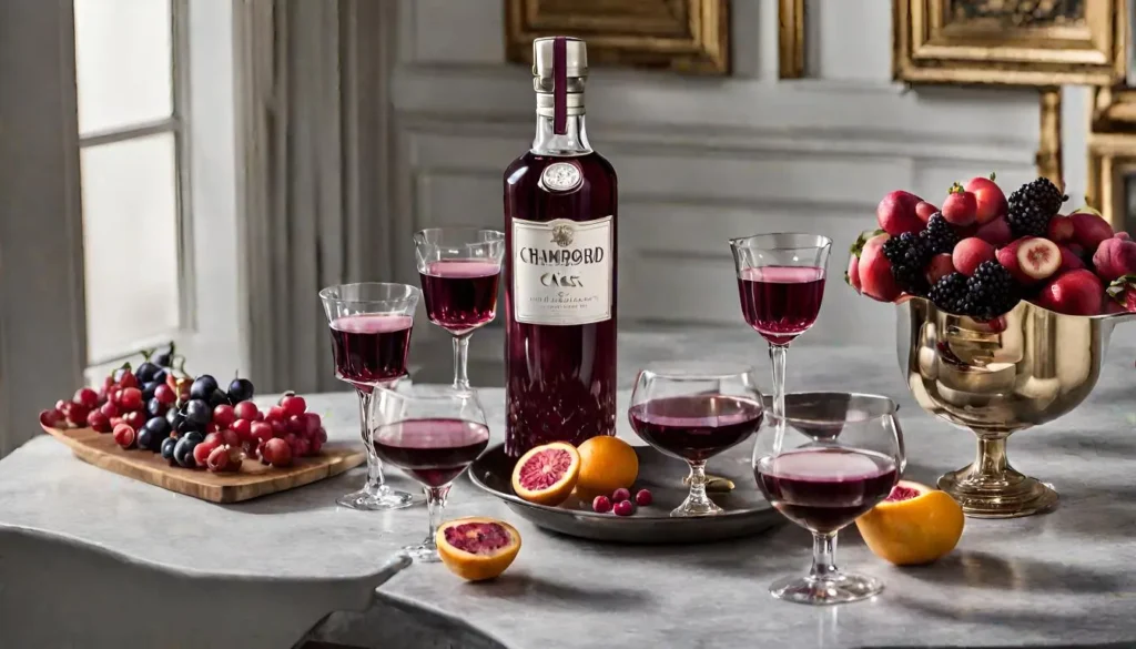 French liqueurs: Crème de Cassis and Chambord